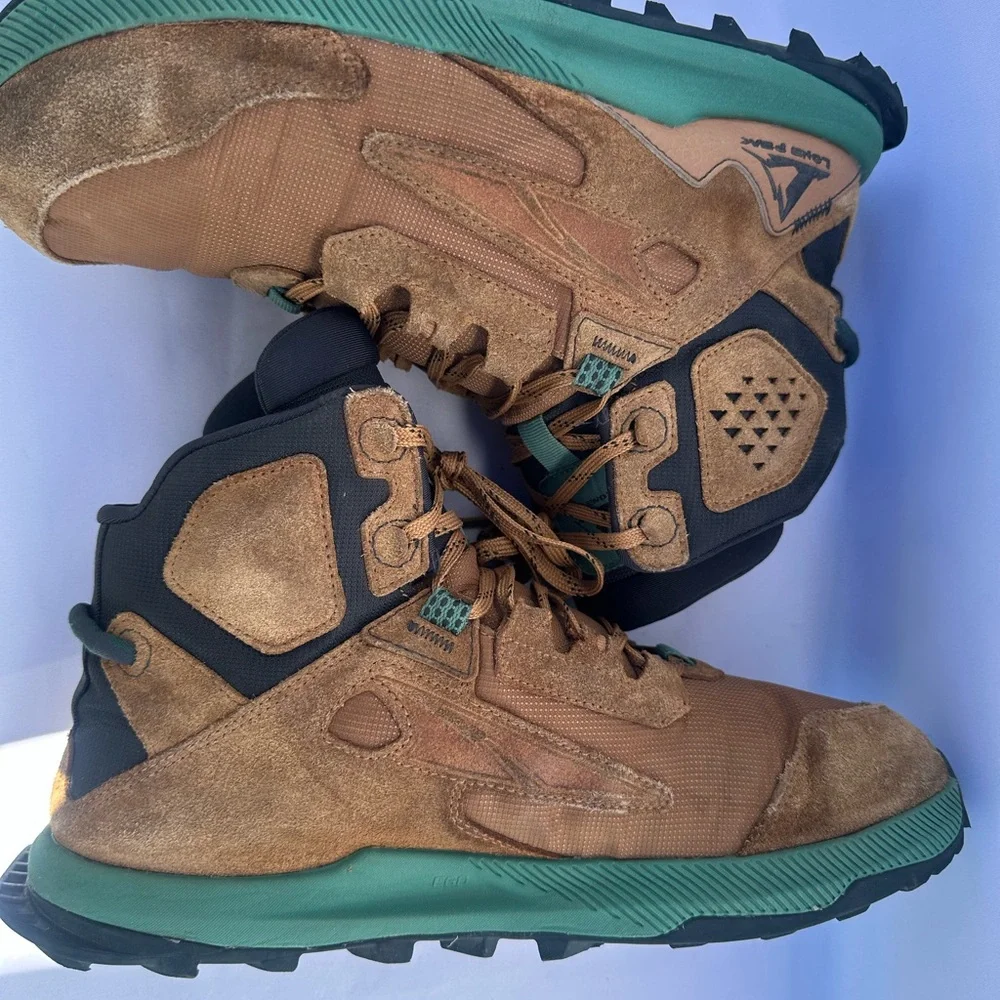 #6 Altra Lone Peak Hiker 2 Boots Mens Size 8.5 Brown Suede Combat Trail Shoes